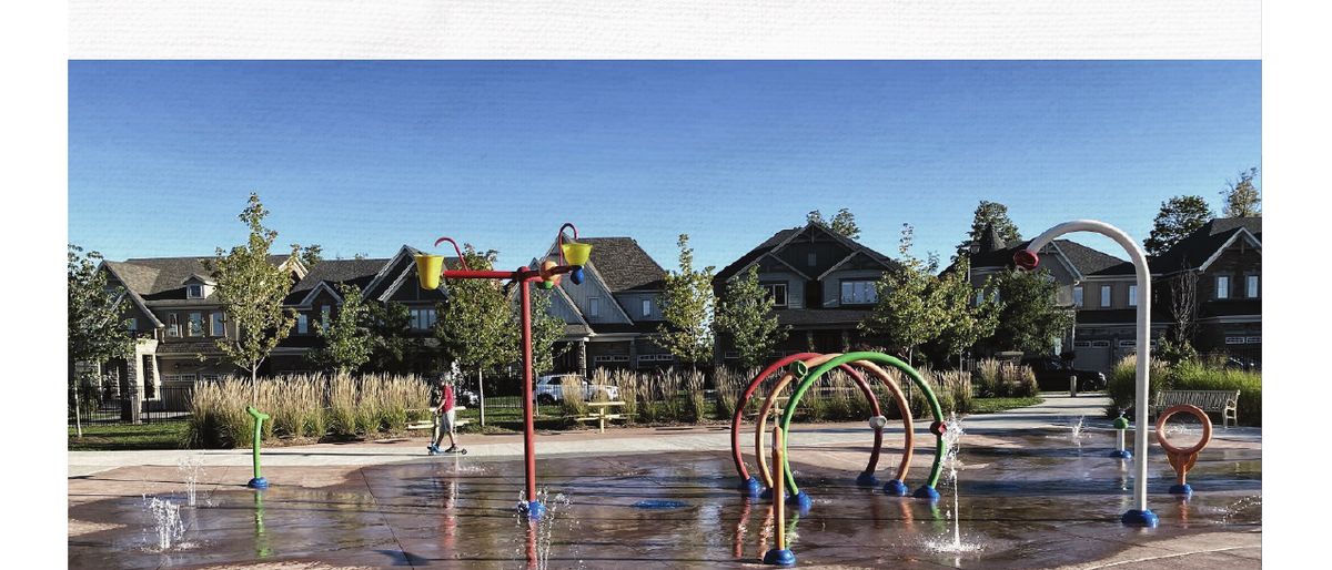 Neighbourhood splash pad and park
